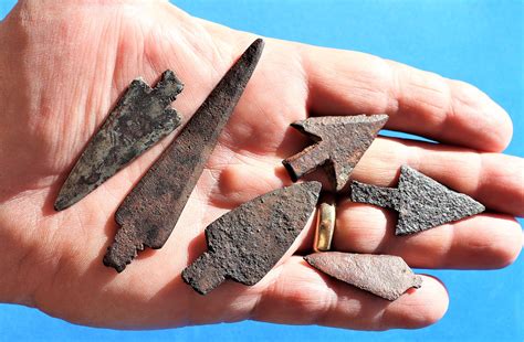 native american metal arrowheads